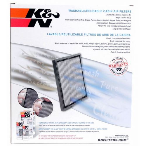  K&N VF3007 Washable & Reusable Cabin Air Filter Cleans and Freshens Incoming Air for your Chrysler, Dodge