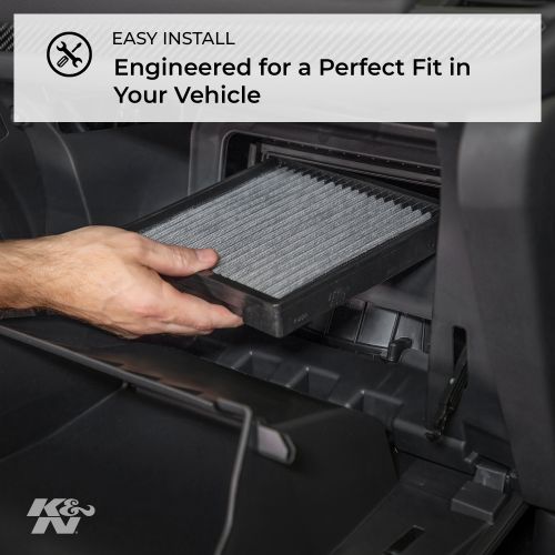  K&N VF2019 Washable & Reusable Cabin Air Filter Cleans and Freshens Incoming Air for your Lincoln, Mazda, Ford