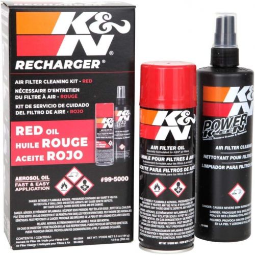  K&N Air Filter Cleaning Kit: Aerosol Filter Cleaner and Oil Kit; Restores Engine Air Filter Performance; Service Kit-99-5000