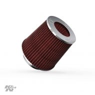 K&N Universal Clamp-On Engine Air Filter: Washable: Round Tapered; 3 in/3.5 in/4 in (102 mm/89 mm/76 mm) Flange ID; 5.5 in (140 mm) Height; 6 in (152 mm) Base; 4.75 in (121 mm) Top