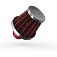 K&N Vent Air Filter / Breather: Washable and Resuable: 0.375 in/0.5 in (10 mm/13 mm) Flange ID; 1.75 in (44 mm) Height; 2 in (51 mm) Base; 1.5 in (38 mm) Top, Red , 62-1600RD