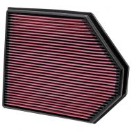 K&N engine air filter, washable and reusable: 2011-2016 Chevy/GMC Heavy Duty Diesel Truck (Silverado 2500HD, Silverado 3500HD, Sierra 2500HD, Sierra 3500HD) 33-2466