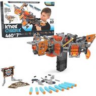 K'NEX Cyber-X C10 Crossover Legacy with Motor - Blasts up to 60 ft - 460 Pieces, 7 Builds, Targets, 10 Darts - Great Gift Kids 8+, includes 460 K'NEX parts and pieces