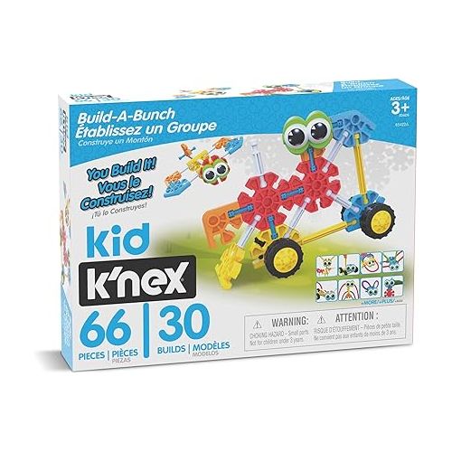  KID K’NEX ? Build A Bunch Set ? 66 Pieces ? For Ages 3+ Construction Educational Toy (Amazon Exclusive), packaging may vary