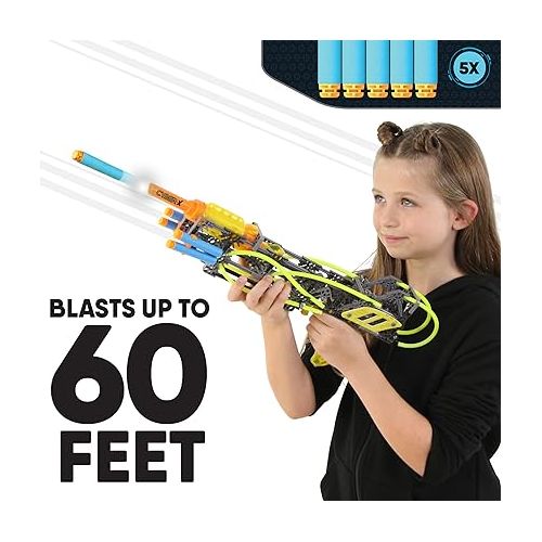  K'NEX Cyber-X C5 Neostrike - Blasts up to 60 ft - 176 Pieces, 4 Builds, Targets, 5 Darts - Great Gift Kids 8+