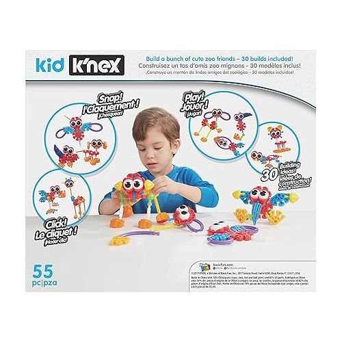  KID K’NEX ? Zoo Friends Building Set ? 55 Pieces ? Ages 3 and Up ? Preschool Educational Toy (Amazon Exclusive)