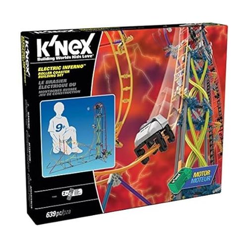  K'NEX Thrill Rides ? Electric Inferno Roller Coaster Building Set ? 639 Pieces ? For Ages 9+ Engineering Education Toy