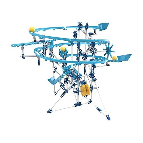  K'NEX Marble Coaster Run with Motor Set, 504 Piece Marble Maze Game Building for Kids, Stem Learning Construction Set, Interlocking Building Toy for Boy, Girl, Ages 8+