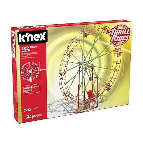  K’NEX Revolution Ferris Wheel Building Set ? 344 Pieces with Battery Powered Motor ? Ages 7+ Engineering Education Toy