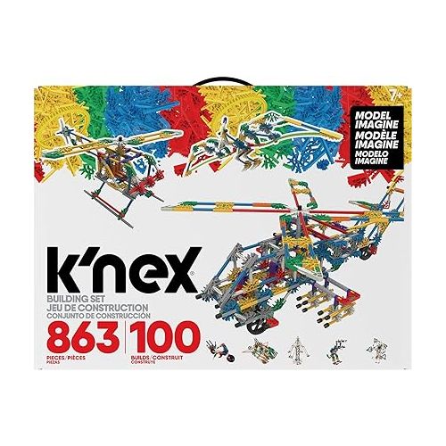  K’NEX Imagine: 100 Model Building Set ? 863 Pieces, STEM Learning Creative Construction Model for Ages 7-10, Interlocking Engineering Toy for Boys & Girls, Adults - Amazon Exclusive