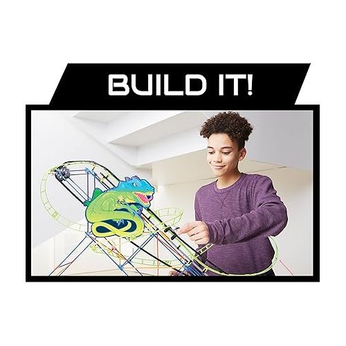  K'NEX Thrill Rides - Twisted Lizard Roller Coaster Building Set - 403 Piece - Ages 9+ Building Set (Amazon Exclusive)