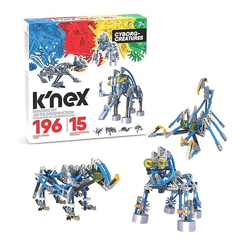  K'NEX 12643 Classics 196pcs / 15 Model - Cyborg Creatures, Educational Toys for Boys and Girls, 196 Piece Stem Learning Kit, Engineering for Kids, Fun Colourful Construction Toys for Children Aged 8 +