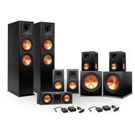 Klipsch 7.2 RP-250 Reference Premiere Surround Sound Speaker Package with R-110SW Subwoofers and two FREE Wireless Kits (Ebony)