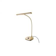 K & M 12297 12 LED Gooseneck Piano Lamp, Gold-Colored