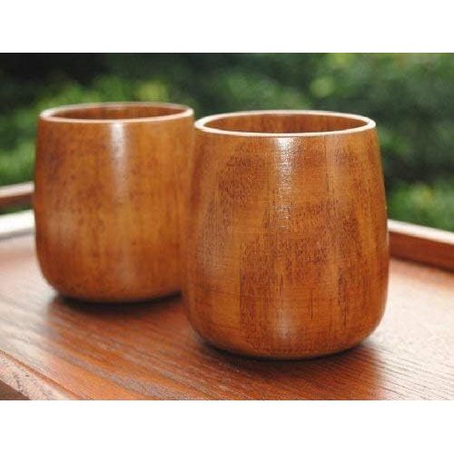  [아마존베스트]JKLcom Wooden Tea Cups Top Grade Natural Solid Wood Tea Cup 4 Pack,Wooden Teacups Coffee Mug Wine Mug for drinking Tea Coffee Wine Beer Hot Drinks,100-200 ML