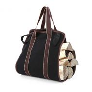 K JINGKELAI Firewood Log Carrier Oxford Log Carrier Bag Durable Wood Tote Bag Firewood Holder Fireplace Stove Accessories,for Outdoor Camping Beaches,Black