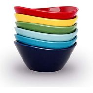 [아마존베스트]K KitchenTour KitchenTour Porcelain Bowls Set - 10 Ounces Dishwasher and Microwave Safe Bowls for Ice Cream, Dessert, Dipping Sauces - Set of 6, Assorted Colors