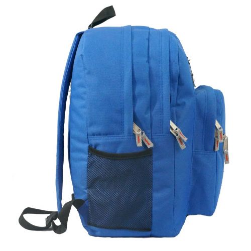  K-Cliffs Multi pockets Backpack School Bag Day Pack Book bag.18 Inches Royal