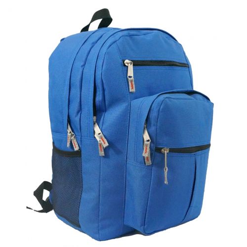  K-Cliffs Multi pockets Backpack School Bag Day Pack Book bag.18 Inches Royal