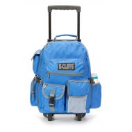 K-Cliffs Rolling Backpack Heavy Duty School Bookbag Quality Multiple Pocket Student Backpacks with Wheels Deluxe Wheeled Kids Book Bag Daypack Bookbags Adult Travel Workbag Royal Blue