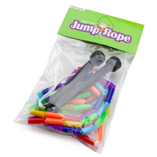  K-Roo Sports LLC K-Roo Sports Rainbow 7-Feet Jump Rope with Plastic Beaded Segmentation