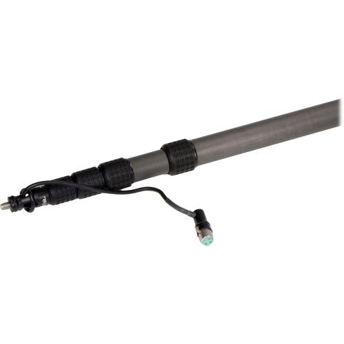  K-Tek K-251FT 5-Section Graphite Fiber Boom Pole with XLR Straight Cable - Measuring 4.7 to 20.11'