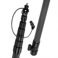 K-Tek KP9TA Mighty Boom 6-Section Graphite Boompole with Coiled Cable & Transmitter Adapter (9.3')