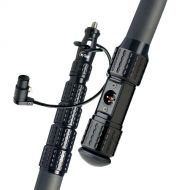 K-Tek KP12TA Mighty Boom 6-Section Graphite Boompole with Coiled Cable & Transmitter Adapter (12.3')