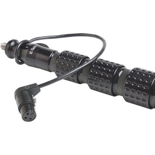  K-Tek KP6CCR 6' KlassicPro Graphite 6-Section Boompole with Internal XLR Coiled Cable, Side Exit