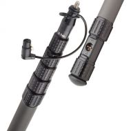 K-Tek KP16CCR 16' KlassicPro Graphite 6-Section Boompole with Internal XLR Coiled Cable, Side Exit