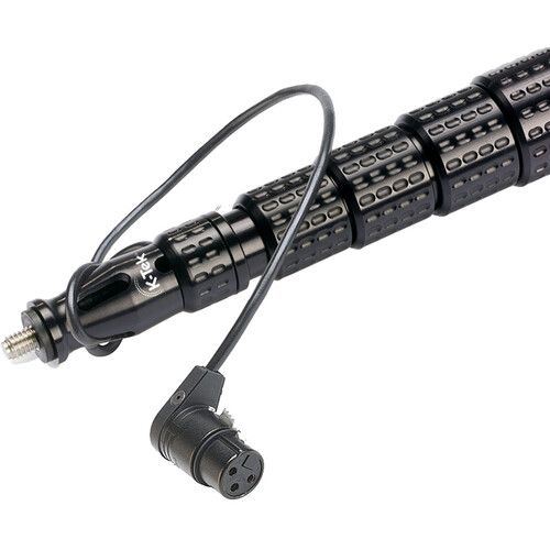  K-Tek KP10VCCR Mighty Boom 5-Section Graphite Boompole with Coiled Cable and XLR Side Exit (10.3')