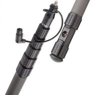 K-Tek KP20CCR 20' KlassicPro Graphite 6-Section Boompole with Internal XLR Coiled Cable, Side Exit