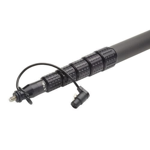  K-Tek KP5CCR Mighty Boom 6-Section Graphite Traveler Boompole with Coiled Cable & XLR Side Exit (5.3')