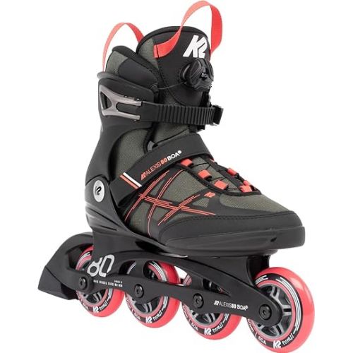  K2 Alexis 80 Boa Gray-Coral Womens Inline Skates