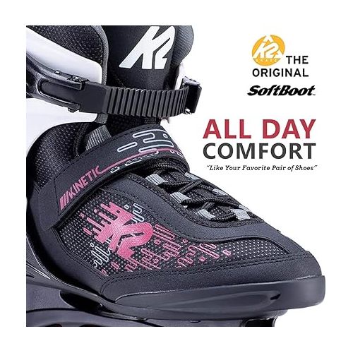  K2 Kinetic 80 Women's Inline Skates, Breathable & Comfortable Original Softboot Skates for Women