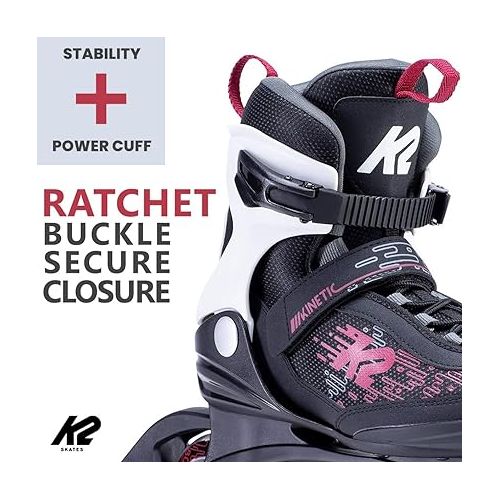  K2 Kinetic 80 Women's Inline Skates, Breathable & Comfortable Original Softboot Skates for Women