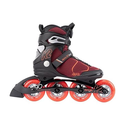  K2 Alexis 90 BOA Womens Inline Skates - Burgandy/Orange