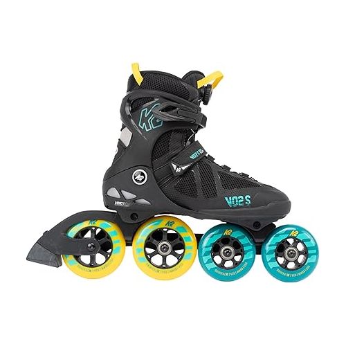  K2 Skate VO2 S 100 X BOA Unisex - Adult Inline Skates - Black - Blue - Yellow - 30G0142