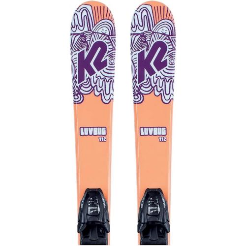  K2 Luv Bug Skis + FDT 7.0 Jr Bindings Girls - 2021-124 cm