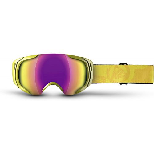  K2 Photoantic DLX Ski Goggles, YellowSmoke Standard Red Tripic Mirror