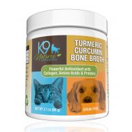 K9 Nature Supplements Turmeric Curcumin Bone Broth for Dogs Grain Free Anti Inflammatory Collagen Dog Tumeric Powder with Organic Coconut Milk Made in USA