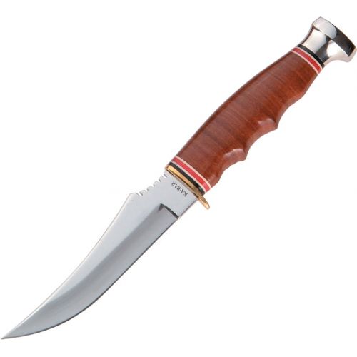  KA-BAR Ka-Bar Leather Handled Skinner Plain Edge Knife