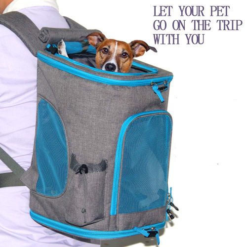  KABB Dog Carrier Backpack, Airline Approved Comfort Good Ventilation Pet Carrier Backpack for Small Dogs Large Cats up to 15 LBS, Great for Travel, Hiking, Walking and Outdoor Use