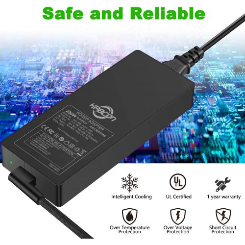  KABCON Razer Blade Charger, 230W 19.5V 11.8A Laptop AC Adapter Power Supply for Razer Blade Pro 17 and Razer Blade 15 Model GTX1060/GTX1070/RTX2070/RTX2080