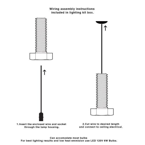  KAC Studios Industrial Bolt Pendant Light