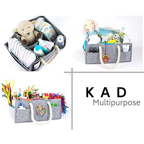  [아마존베스트]KAD Baby Diaper Caddy Organizer | Large Portable Car Basket for Toys Wipes Diapers | Newborn Storage Bin Changing Table | Baby Shower Gift for Boy Girl | Baby Registry Must Haves | Nur