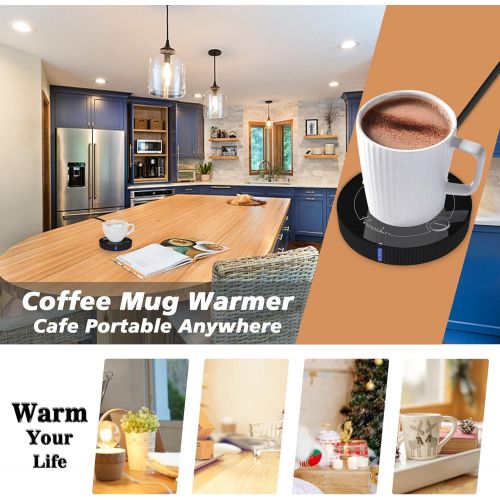  [아마존베스트]KAERSIDUN Smart Coffee Mug Warmer with Auto Shut Off for Home Office Desk Use,Touch Control Tech Safety AND Smart Temperature Settings for Coffee, Milk, Tea, Water, Christmas/Birthday Gift
