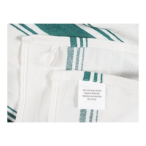  KAF Home Assorted Flat Kitchen Towels | Set of 10 Dish Towels, 100% Cotton - 18 x 28 inches | Ultra Absorbent Soft Kitchen Tea Towels | Perfect for Cooking, Cleaning, and Drying Hands (Teal)