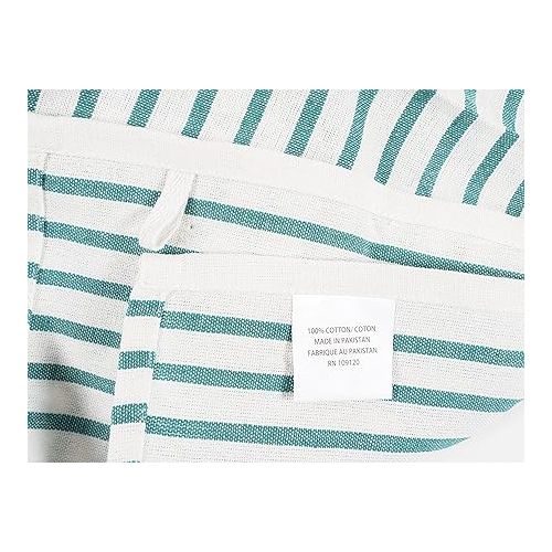  KAF Home Assorted Flat Kitchen Towels | Set of 10 Dish Towels, 100% Cotton - 18 x 28 inches | Ultra Absorbent Soft Kitchen Tea Towels | Perfect for Cooking, Cleaning, and Drying Hands (Teal)