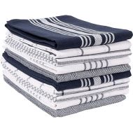 KAF Home Soho Kitchen Dish Towel Set of 10 | 18 x 28 Inch Tea Towels | Soft and Absorbent Mixed Set of Flat Towels (Navy)
